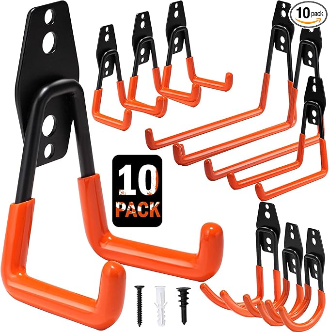 vivicreate 10 Pack Garage Hooks Heavy Duty Wall Mount Utility Storage Hooks by Vivicreate
