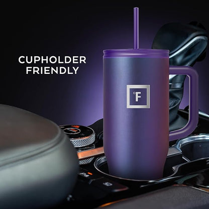 IRON °FLASK Co-Pilot Insulated Mug w/Straw & Flip Cap Lids - Image 6