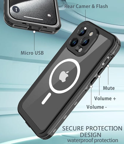 for iPhone 15 Pro Max Case Waterproof, Shockproof Dustproof IP68 Waterproof - Image 6