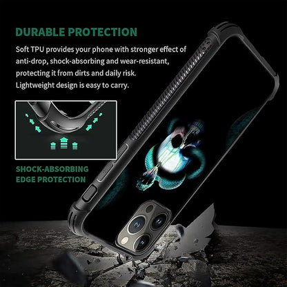 for iPhone 16 Pro Max Case, Skeleton Winding Snake Pattern Graphic Design Girl - Image 5
