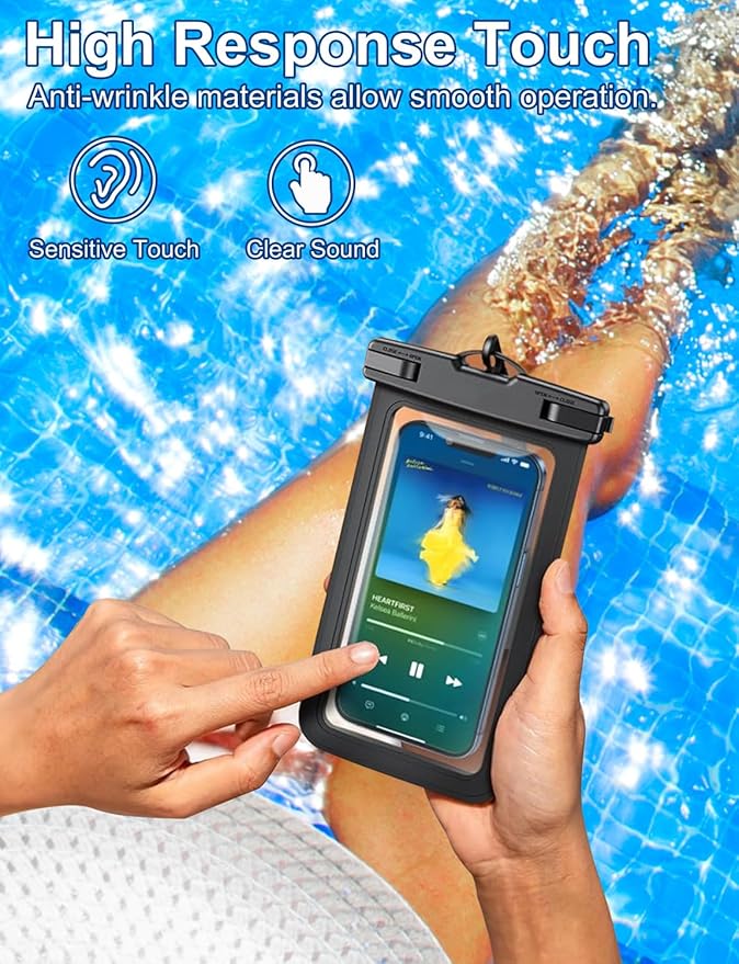 6 Pack Multicolor Waterproof Phone Pouch, Large Phone Waterproof Case Dry Bag - Image 8