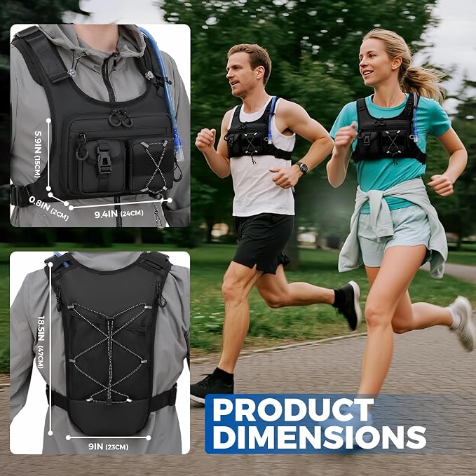 Criuage USA Original Patent Running Hydration Vest Backpack, Lightweight Chest - Image 7