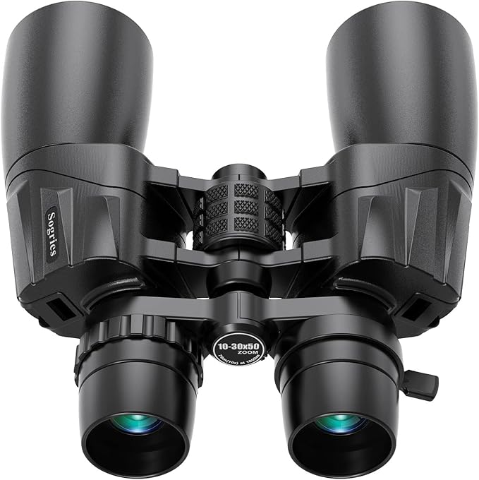 10-30x50 Zoom Binoculars for Adults, High Powered Military Binoculars for Bird by Sogries