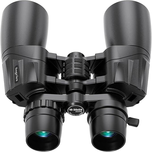 10-30x50 Zoom Binoculars for Adults, High Powered Military Binoculars for Bird by Sogries