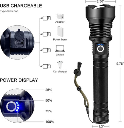 OMALIGHT Rechargeable LED Flashlight, 000 Lumens Super Bright Tactical - Image 5