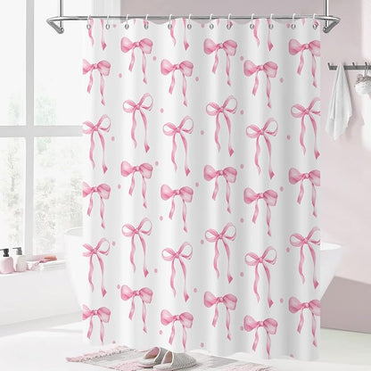 Pink Bow Shower Curtain - Image 2
