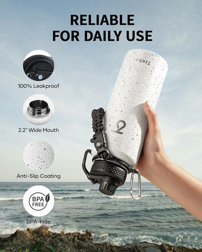 Trebo Water Bottle 40oz with Paracord Handle, Half Gallon Large Vacuum Triple - Image 5