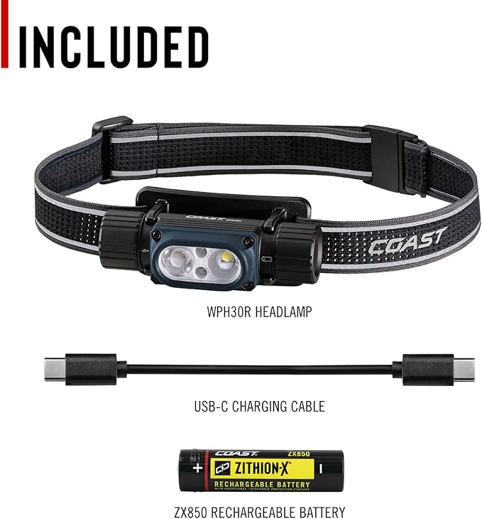 Coast WPH30R 1500 Lumen Waterproof Ultra Bright IP68 USB Rechargeable-Dual - Image 11