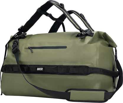 MIER Waterproof Duffel Bag Motorcycle Dry Bag Backpack Large Roll-Top Heavy by MIER