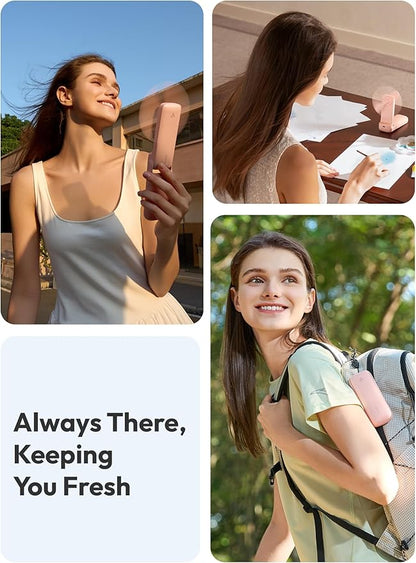 Aecooly Slim Portable Fan 2-Pack, Thin Handheld Fan, USB Rechargeable Mini - Image 3