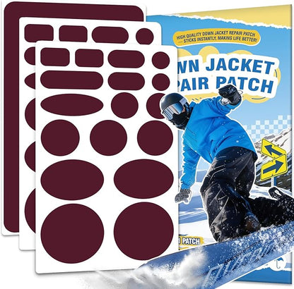 35Pcs Down Jacket Repair Patch Kit Pre-Cut Nylon Patches by OAZ