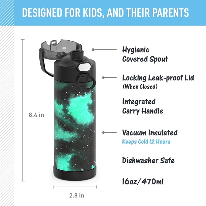THERMOS FUNTAINER 16 Ounce Stainless Steel Vacuum Insulated Bottle - Image 2