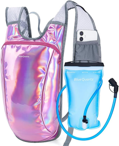 Blue Quartz Rave Hydration Backpack, Reflective Hiking Pack by BlueQuartz