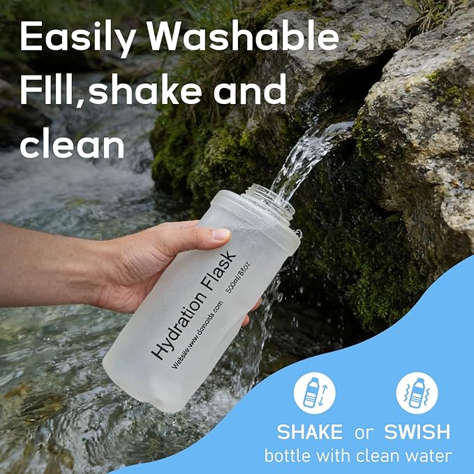 1L Soft Flask Water Bottle, Collapsible Water Bottle - Image 4
