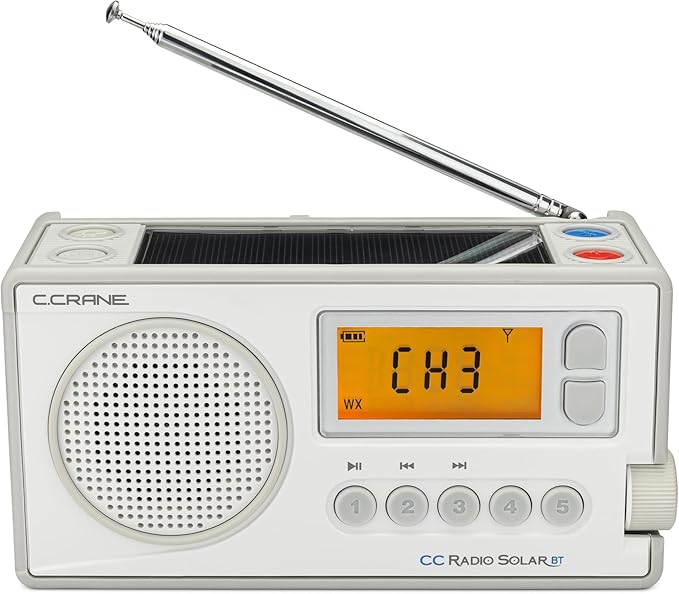 C. Crane CCRadio Solar with Bluetooth Receiving, Emergency Crank NOAA Weather - Image 4