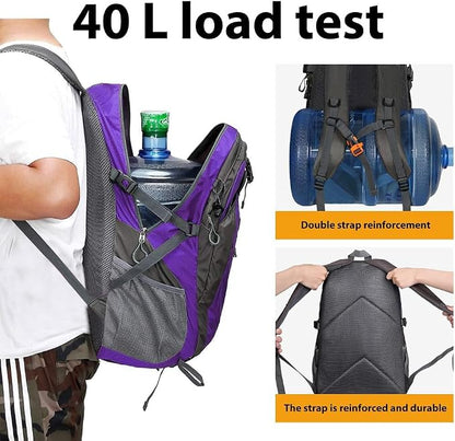 FENGDONG 40L Waterproof Lightweight Outdoor Daypack Hiking, Travel Backpack - Image 6