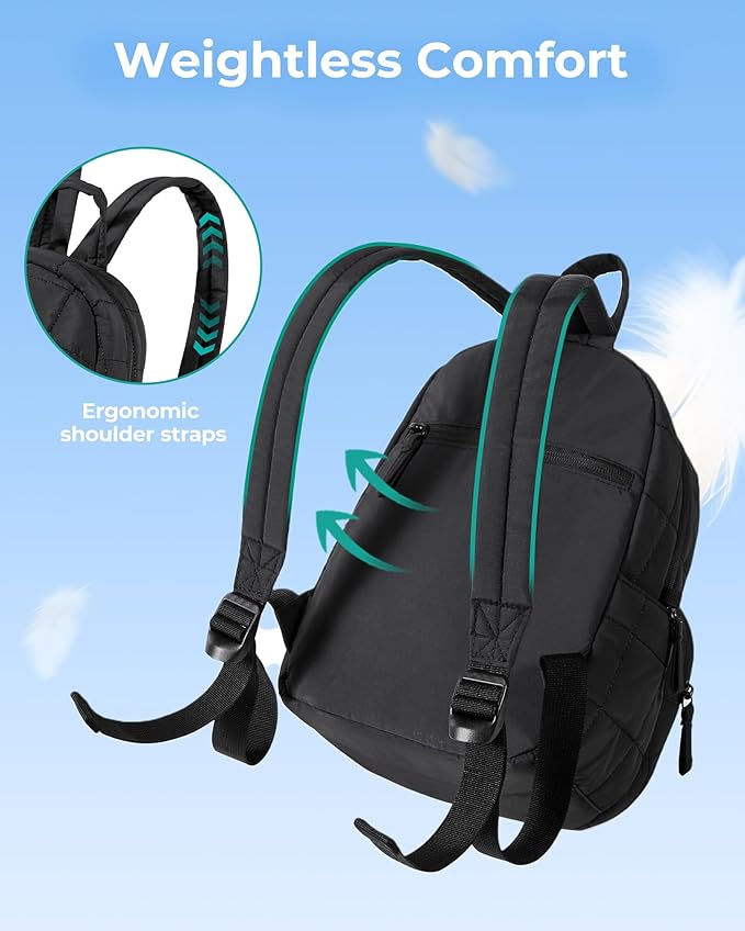 BAGSMART College Laptop Backpack, Mini Backpack - Image 8
