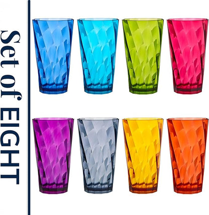 US Acrylic Optix Plastic Reusable Drinking Glasses 20oz Water Cups in Jewel - Image 8
