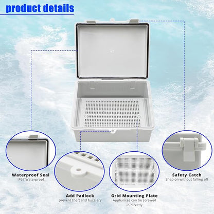 MAKERELE Small Junction Box Outdoor Electrical Watertight Plastic Includes - Image 4
