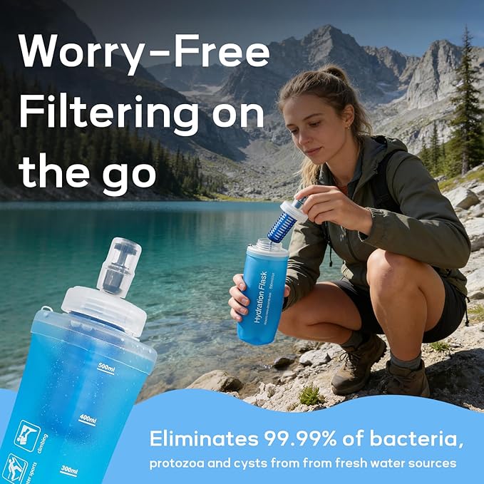 700ml Soft Flask Water Bottle, Collapsible Water Bottle - Image 2