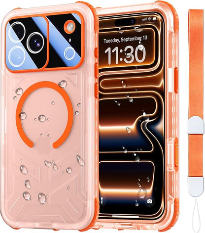 SPIDERCASE Magnetic for iPhone 17 Pro Max Case Waterproof, 12FT Military by SPIDERCASE