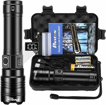 PHIXTON Rechargeable Flashlights 100000 High Lumens Long Range 3280 FT by PHIXTON