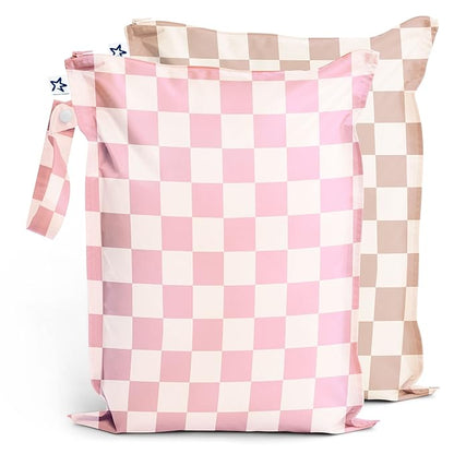 Tiny Twinkle Mess Proof Wet Bags | 2-Pack Reusable Waterproof Wet Bags by TinyTwinkle