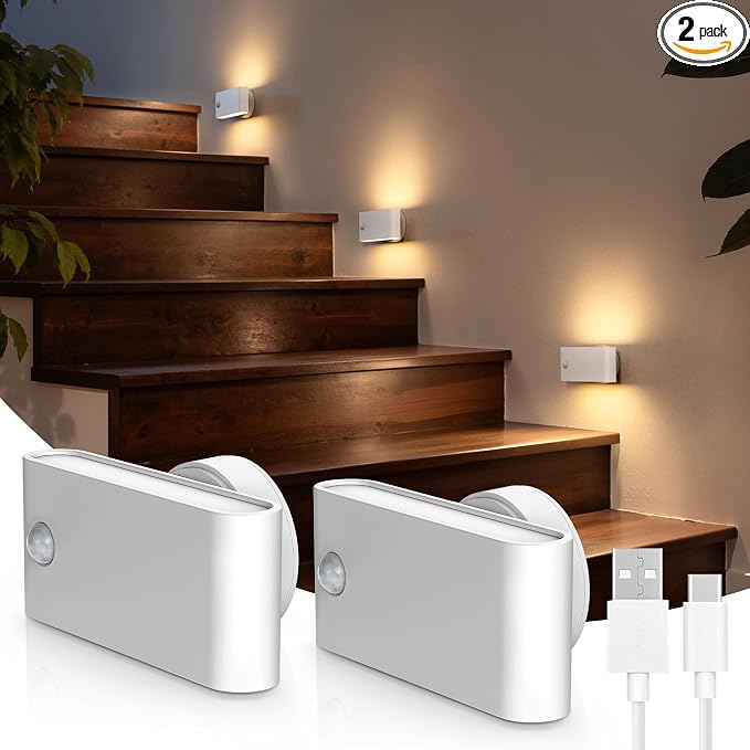 L LOHAS LED Motion Sensor Night Light, Rechargeable Stair Lights Indoor by LLOHASLED