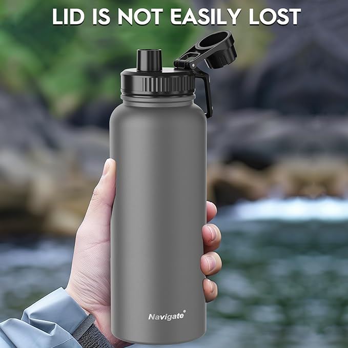 Navigate 40 oz Insulated Stainless Steel Sports Water Bottle - Image 4