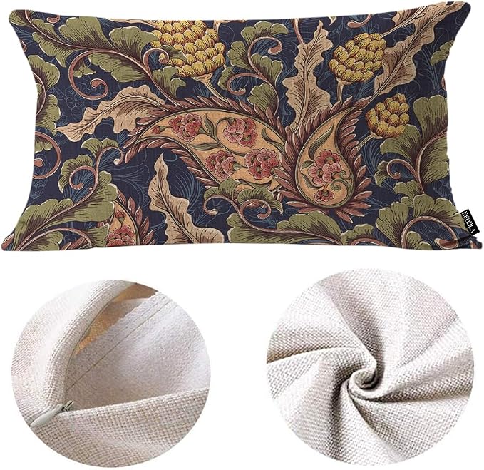 EKOBLA Paisley Floral Pattern Throw Pillow Case Cushion Cover Flowers Plant - Image 6