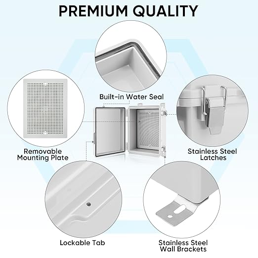 TICONN Outdoor Electrical Box Waterproof, Junction Box IP67 ABS Plastic - Image 4