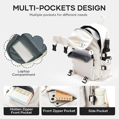 coowoz Lightweight School Bag Casual Daypack College Laptop Backpack - Image 4