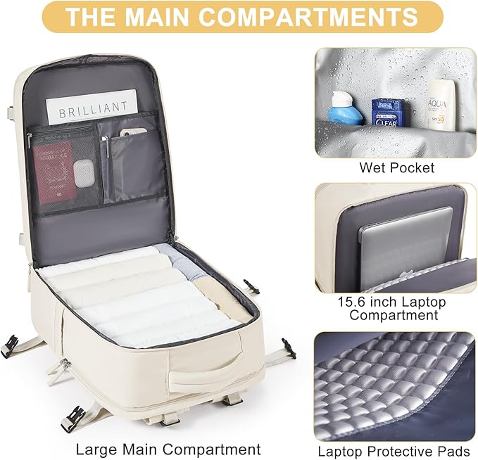 coofay Large Travel Backpack Carry on Flight Approved Mochila De Viaje Personal - Image 5