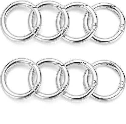 Gkeygo Key Ring Clip, 1 Inch Keychain Rings, 8 Pack Round Carabiner Clip - Image 7