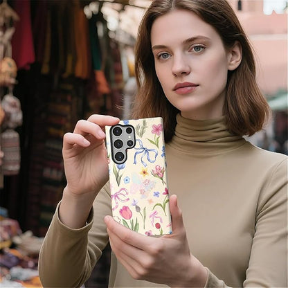 for Samsung Galaxy S23 Ultra Case, HL2 Aesthetic Flower Preppy Collage Hybrid 2 - Image 5