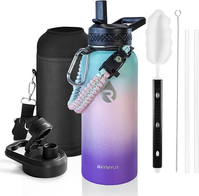 RAYMYLO Insulated Water Bottle 32 oz, Triple Wall Vacuum Stainless Steel by RAYMYLO