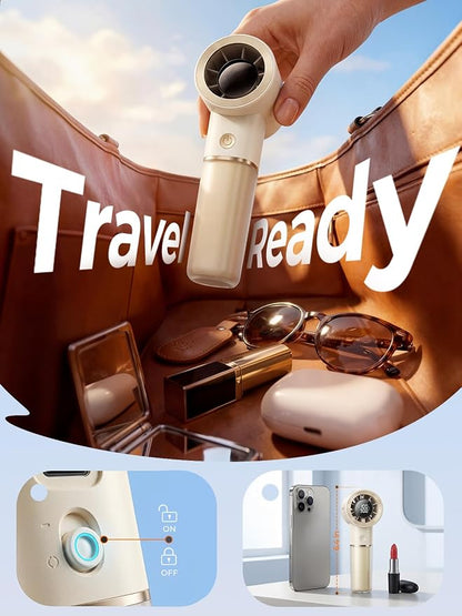 Handheld Portable Fan, 6-Speed Powerful Mini Personal Fan, Rechargeable 5000mAh - Image 5