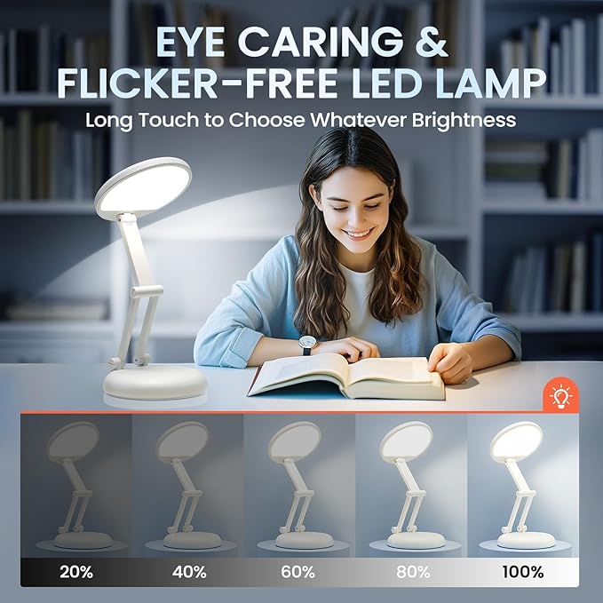 One Fire Cordless Desk Lamp, Dimmable Small Battery Powered Lights, 3600mAh - Image 2
