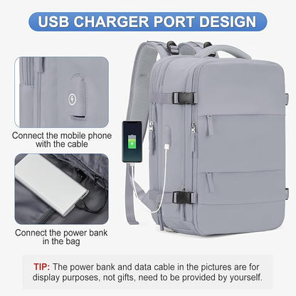 coofay Expandable Backpack For Traveling On Airplane Carry On Backpack Flight - Image 8