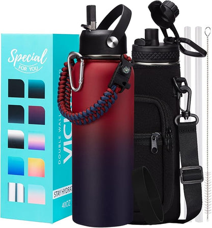 40 OZ Insulated Water Bottles by VICKNIY