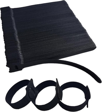 200 PCS 6 Inches Black Reusable Cable Ties, Adjustable Cord Straps, Cable by Unknown