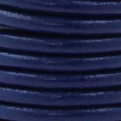 Mandala Crafts Round Genuine Navy Blue Leather Cord - Image 4
