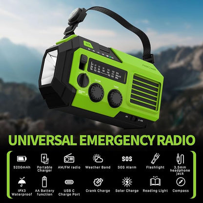 FosPower NOAA Emergency Weather Radio A6 19240mWh Portable Power Bank, - Image 7