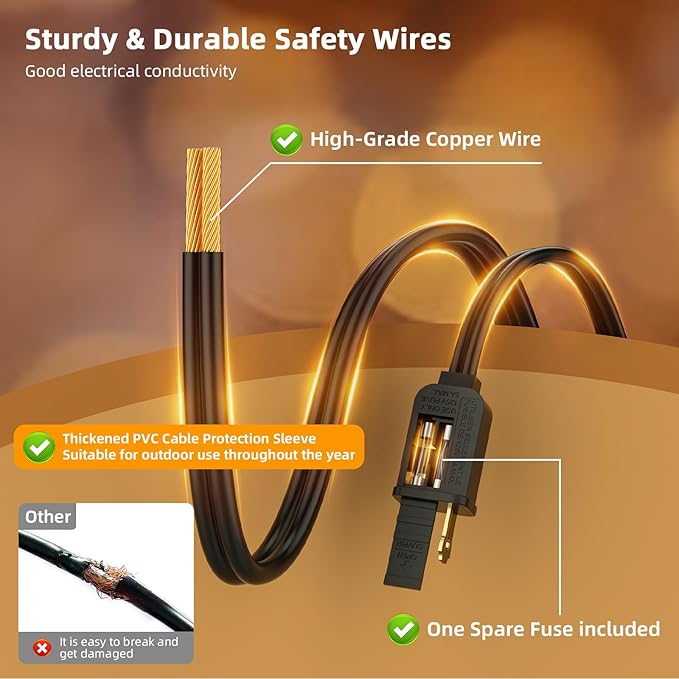 FOOMAN LED Outdoor String Lights, 300FT Outside Waterproof Patio Lights - Image 5