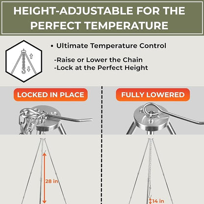 Tactiko Survival 33" Camping Tripod - Image 3