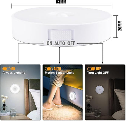 6 Pack Motion Sensor Light Indoor, USB Rechargeable Night Light, Long Last - Image 3