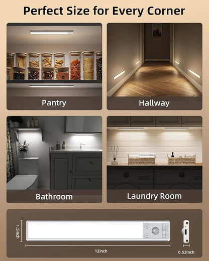 EZVALO Under Cabinet Lighting, 3500mAh Rechargeable Motion Sensor Light Indoor - Image 8