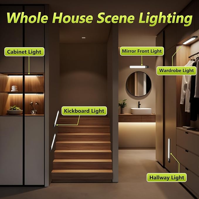 Mpotmiy 4 Pack 12" Under Cabinet Lights - Image 3
