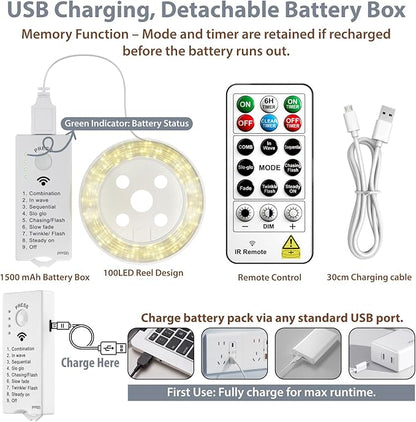 HXWEIYE Rechargeable Fairy Lights - Image 6