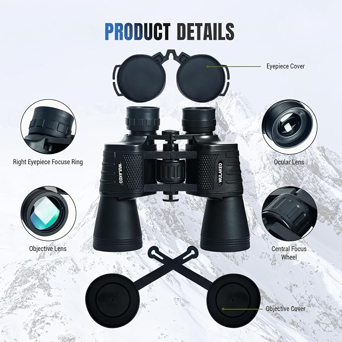30x50 High Powered Binoculars for Adults, Waterproof Compact Binoculars - Image 2